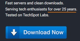 Download Now blue button at techspot.com