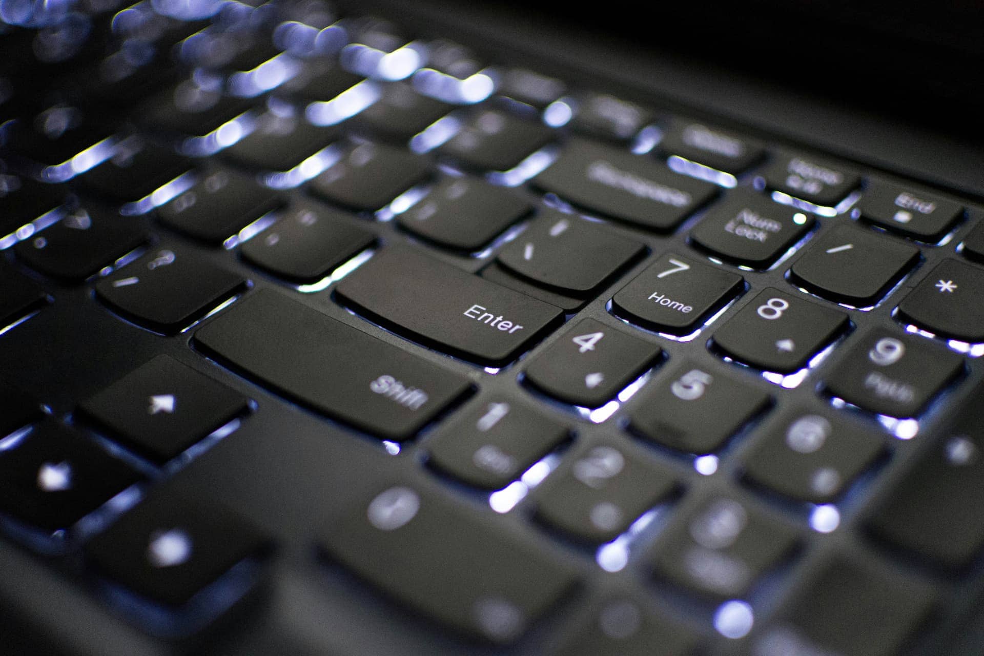 Laptop keyboard keys